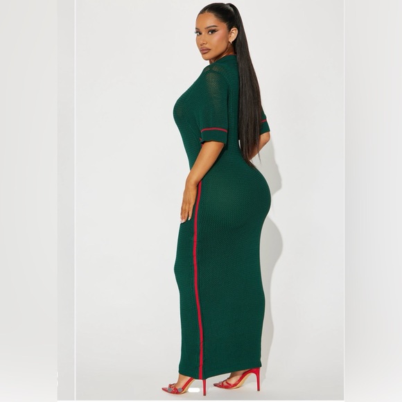 Fashion Nova Green Crochet Dress - Picture 2 of 4
